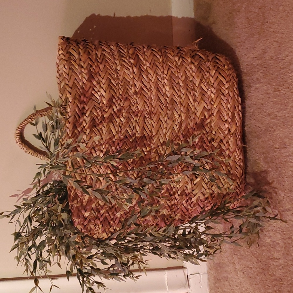 Basket with greenery